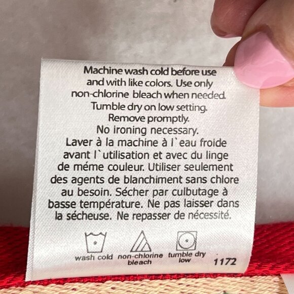 NOS Christmas Wreath Jacquard Bath Towels Set Of 2 Red Holiday Franco Mfg Turkey - Picture 13 of 13